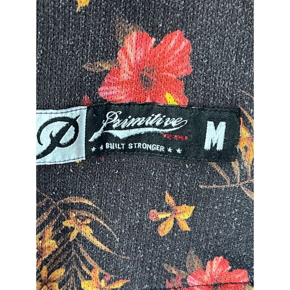Primitive Paradise Baseball Jersey Black Floral Men’s Size M - Picture 3 of 8